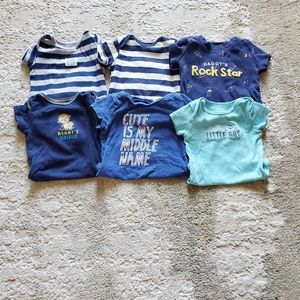 3/$25 Bundle of Carters 3M Onesies Baby Boy